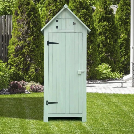 Vertical Outdoor Storage Shed - Shelves, Lockable, 8.7 Cu. Ft